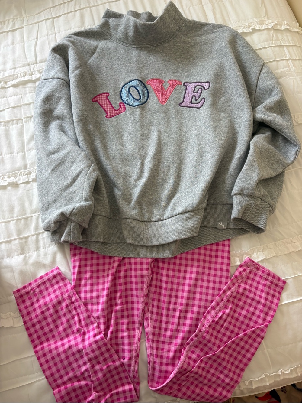 Target JoyLab Sweatshirt & Pink Gingham Set